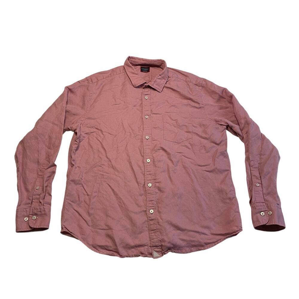 Untuckit Mens Tencel Linen Blend Shirt Harken Long Sleeve Button Front XL